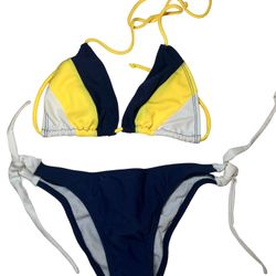 Blue And Yellow Bikini