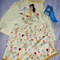 Belle -Beauty And The Beast Pajama Girls  Size 4