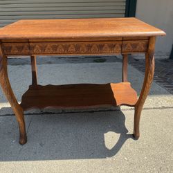 Oak Single Drawer Writing Table