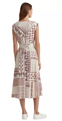 LAUREN RALPH LAUREN
Bandanna-Print Crepe Midi Dress