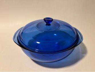 Cobalt Blue Pyrex Covered Casserole Dish 2 Quart