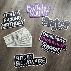 Photobooth Props - Single Fun Birthday 