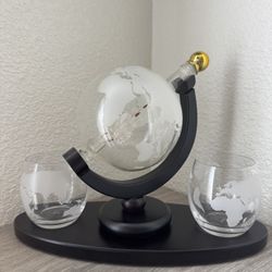 Whiskey Decanter Globe Set