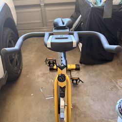 ANCHEER Indoor Cycling Exercise Bike - Yellow - Good Condition