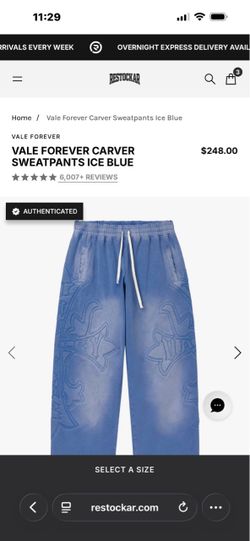 VALE FOREVER CARVER SWEATPANTS ICE BLUE