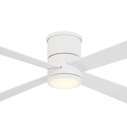 Minka-Aire Falco Flush 54” Indoor Flat White Low Profile Flush Mount Ceiling Fan