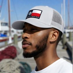 Huk Men’s Big State Grey Trucker Hat Sz OS