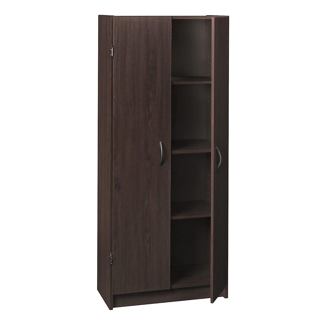 NEW w/ dmg - ClosetMaid Pantry Cabinet Cupboard with 2 Doors, Adjustable Shelves Standing, Storage for Kitchen, Laundry, or Utility Room, Espresso - R