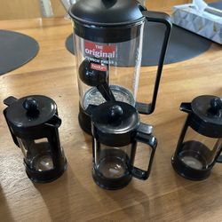 Brand New. Bodum French Press and 3 Bean Dispensers