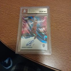 Autographed Ricky Rubio Graded Basketball Card