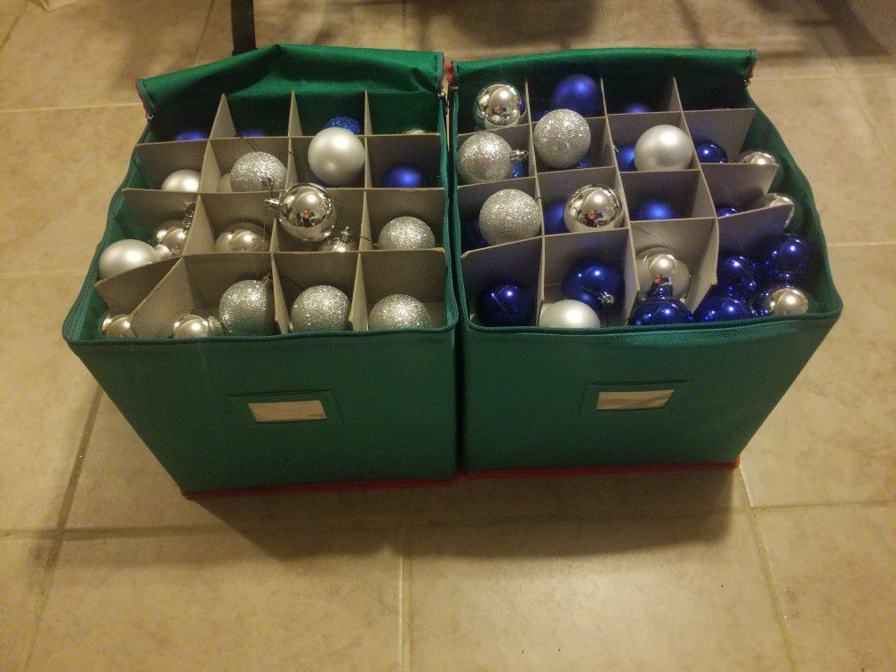 Blue and Silver Christmas Balls