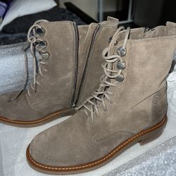 Aquatalia Ali Suede Studded Combat Boots