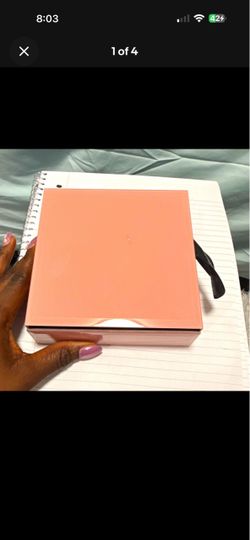 Pink Square Storage Box with Lid