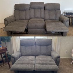 Gray Sofa and Loveseat Recliners 
