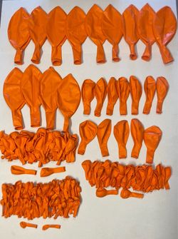 Lot of 236 Orange Latex Balloons
