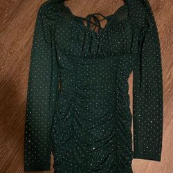 Dark forest green grass with silver sparkles