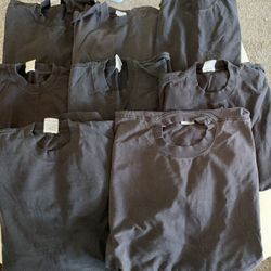 Lot Of 8 SHAKA WEAR MENS MAX HEAVYWEIGHT SHORT SLEEVE T SHIRTS COTTON Black 2XL