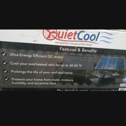 Quietcool Rofing Fan Solar 40 Watts New