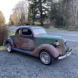 1936 Ford 5 window Coupe All steel car