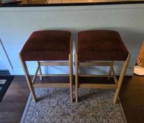 Set of 2 Backless Bar Stools