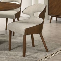 Hillerod Walnut/Beige Side Chair (Set of 2)