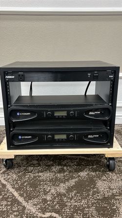 2 Crown XLS Amplifiers; 1 Power conditioner; small rack included.