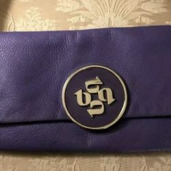 Ted Baker Purple Leather Clutch 