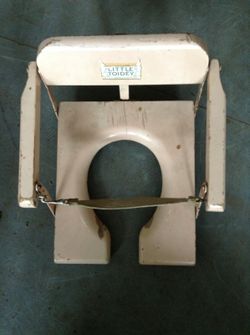 Old pink potty chair