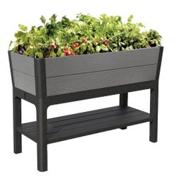 Keter Darwin 29 Gallon Raised Garden Bed and Self Watering Planter Box NEW 