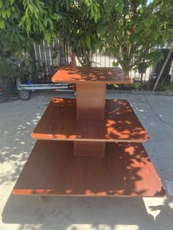 Wood Square 3 Tier Display Table