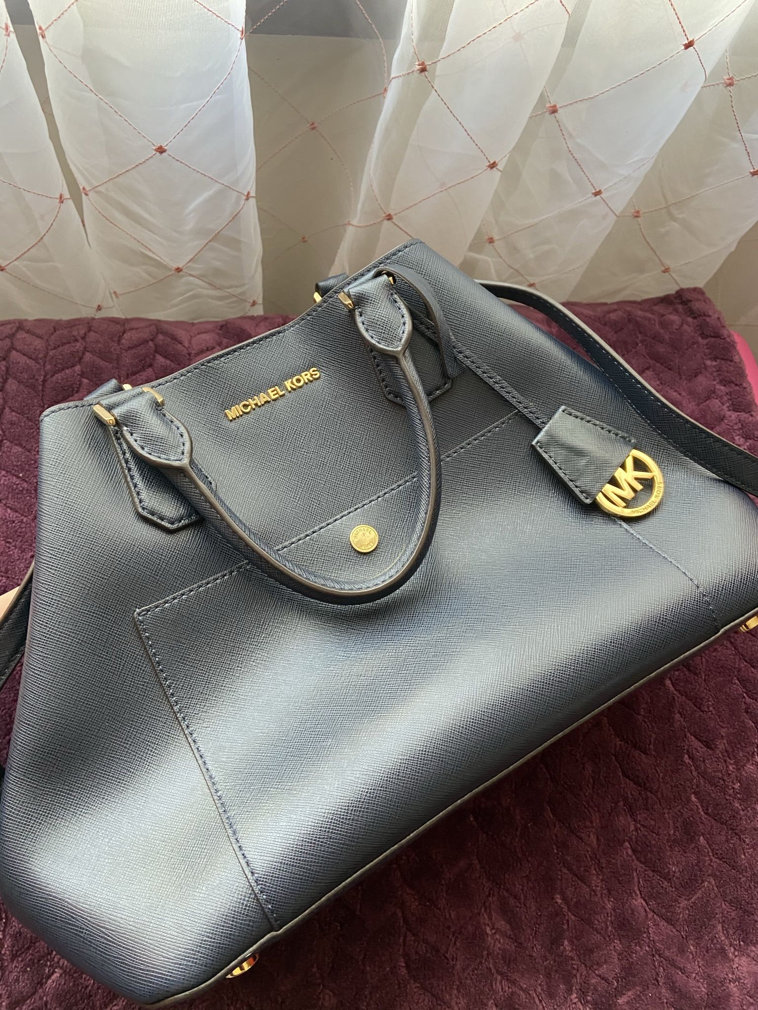 Blue Michael Kors Purse