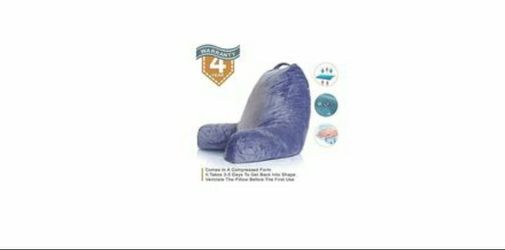 Reading Pillow Bed Wedge Large Adult Backrest Lounge Cushion with Arms | Back Support for Sitting Up in Bed / Couch for GERD Heartburn Bedrest

