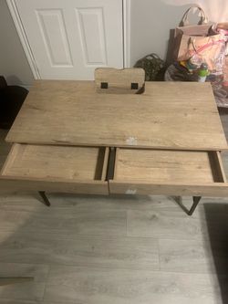 Desk and chairs