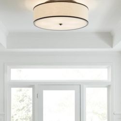 Lennon 3-Light Oil Rubbed Bronze Semi-Flush Mount Ceiling Light
