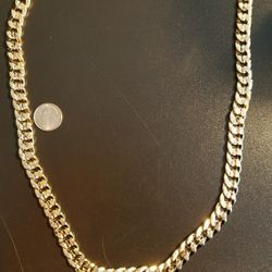 14k Gold Filled cuban Chain Diamond cut. Stamped!