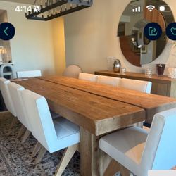 MUST GO!! RH English beam Plank Dining Table 108” 