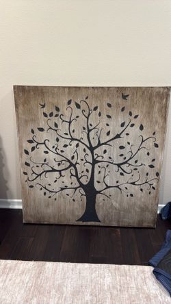 Wall art— tree of life  oil painting  47.25 in x 47.25 in like new