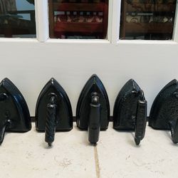 5 Antique Cast Iron - Irons ($20 each or $80 for all 5)