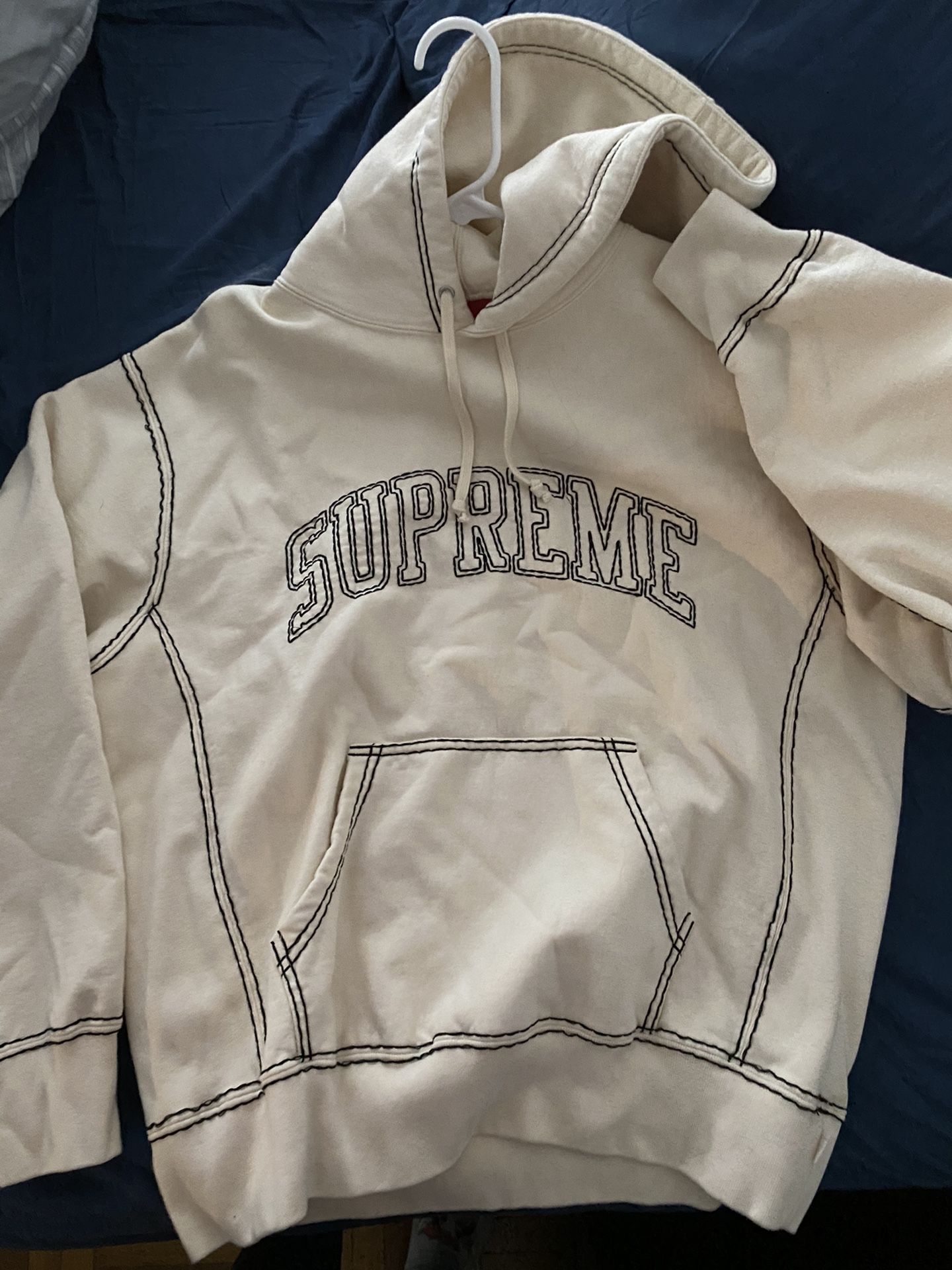 Supreme stitched hoodie hotsell