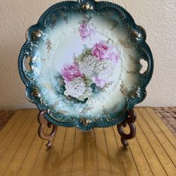 RARE PR Prussia 1 Antique 204K Perforated Porcelain Plate