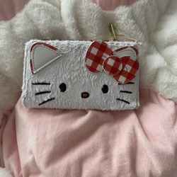 Loungefly Sanrio Hello Kitty Gingham Picnic Cosplay Furry Flap Wallet 