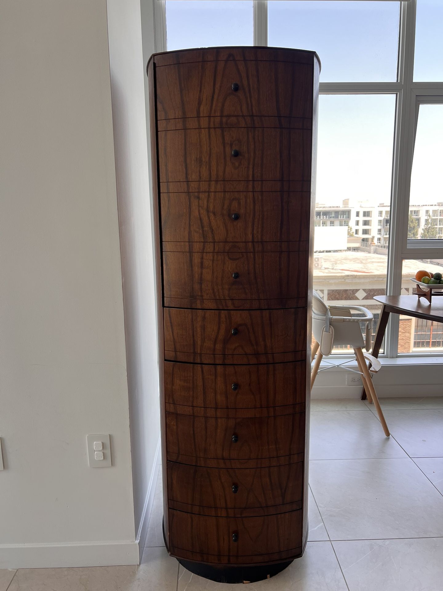 Mid Century Modern Rotating Gentleman's Chest By Henredon Heritage
