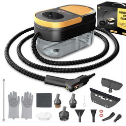 Steam Cleaner, 3-Level Adjustable Handle, 15s Heat-Up, 1.69 Quarts Tank, Portable Steamer for Cleaning with 15 pcs Accessories, Steam Cleaner for Home