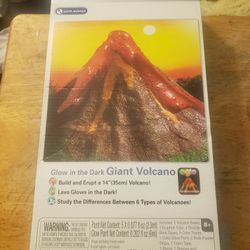 Smithsonian Glow In The Dark Giant Volcano Earth Science Open Box Never Used Complete Items Needed 
