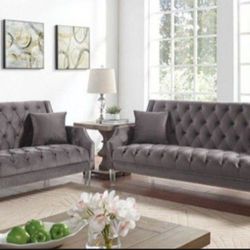 Brand New Gray Sofa And Love Seat