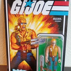Hasbro G.I. Joe Super7 ReAction Figure Buzzer 3.75" Action Figure