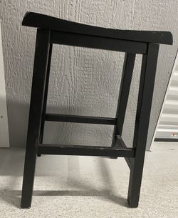 Wooden Black Saddle Counter Stool