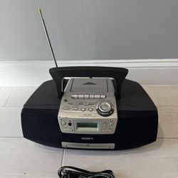 Sony CFD-S47CD/AM FM RADIO/CASSETTE CORDER With Mega Base Sound 