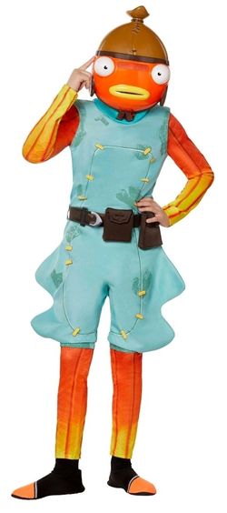 Fortnite Fishstick Kids Costume Size Large 10-12
