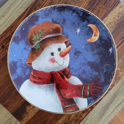 Rainbow Mountain 10" Snowman Plate 